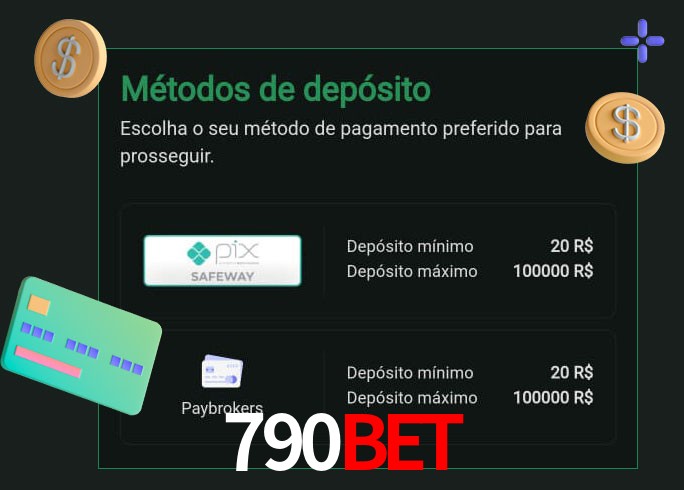 O cassino 790bet oferece uma grande variedade de métodos de pagamento